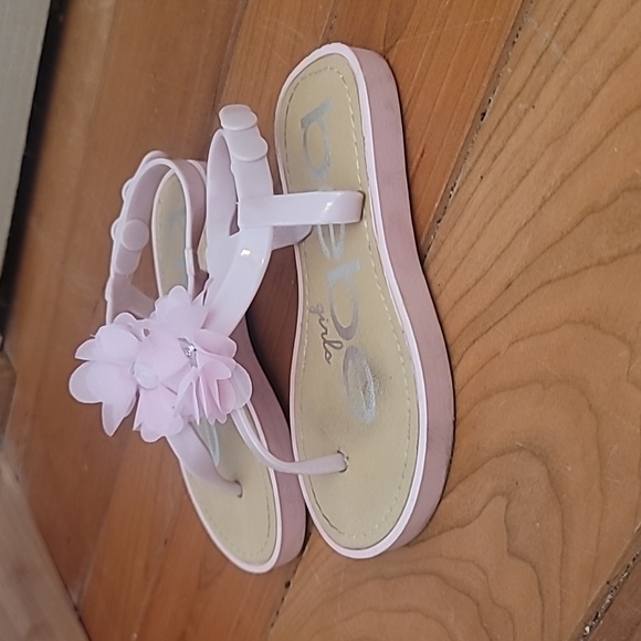 🌸 bebe girls sandals with pink flower 🌸 - Picture 2 of 5